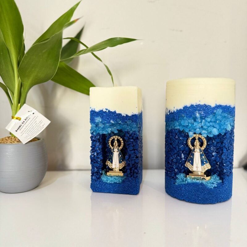 Vela Santuário Nossa Senhora Aparecida Luxo Azul